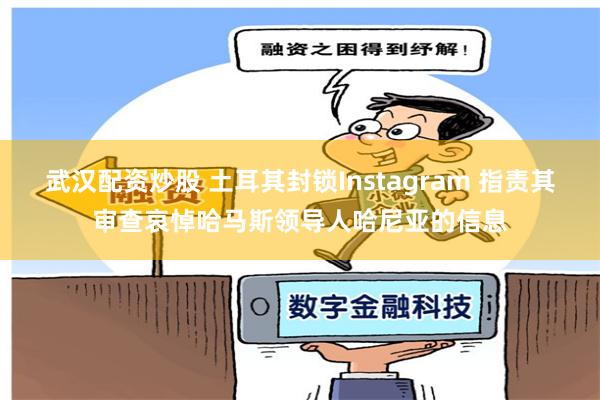 武汉配资炒股 土耳其封锁Instagram 指责其审查哀悼哈马斯领导人哈尼亚的信息